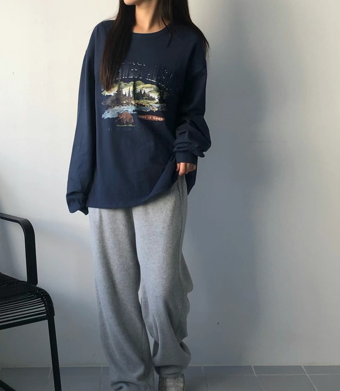 CLOSER韓國直郵女士新品時尚推薦人氣職業真品24秋夏長袖T恤CLOSER長袖T恤