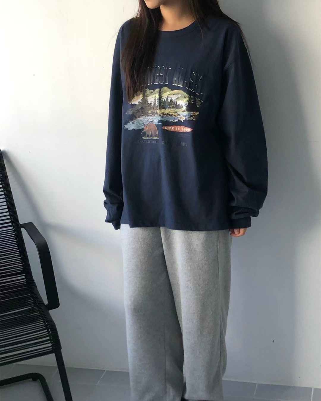 CLOSER韓國直郵女士新品時尚推薦人氣職業真品24秋夏長袖T恤CLOSER長袖T恤