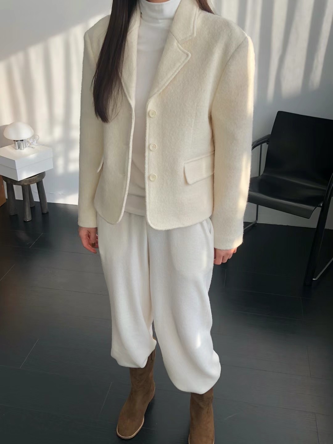 CLOSER東大門實拍女裝新款24秋夏真品職業時尚休閑夾克羊毛CLOSER夾克圖色2