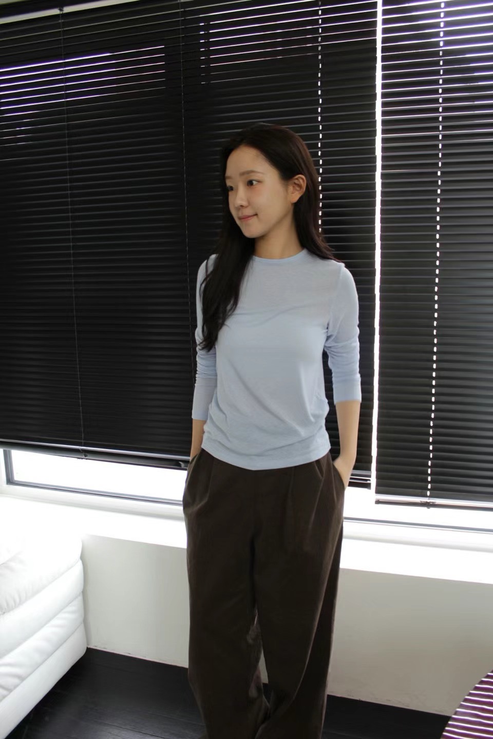 CLOSER東大門實拍女士新款休閑24秋夏推薦職業人氣長袖T恤羊毛CLOSER長袖T恤