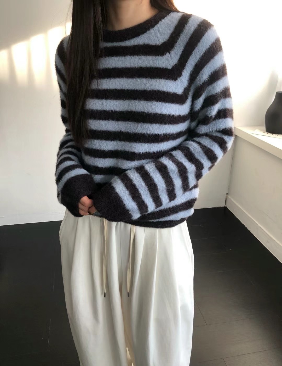 CLOSER韓國代購女士新款人氣24秋夏休閑職業時尚真品針織衫CLOSER針織衫圖色2