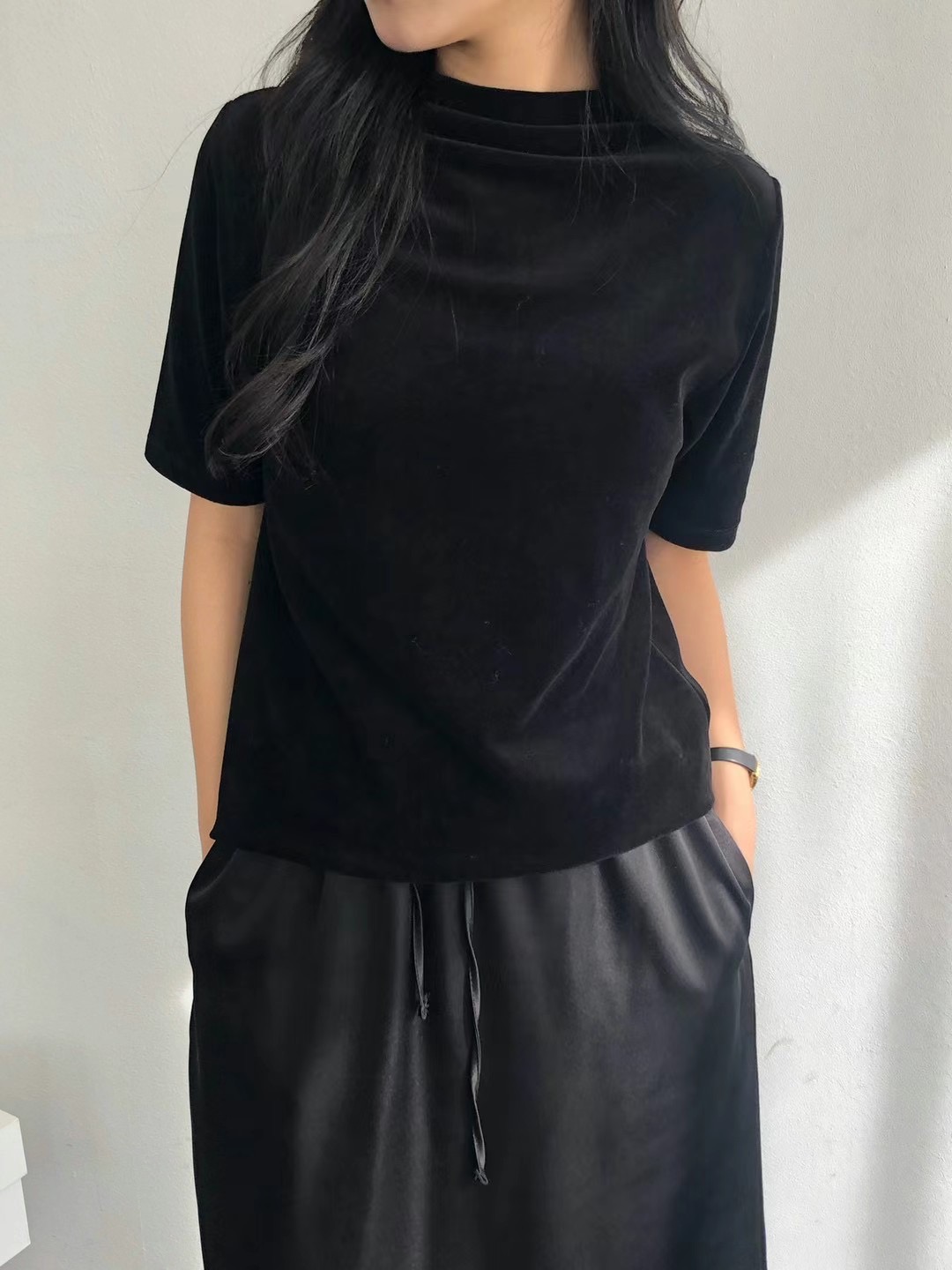 CLOSER東大門直郵女士新品熱賣人氣真品職業推薦時尚T恤天鵝絨CLOSERT恤圖色3