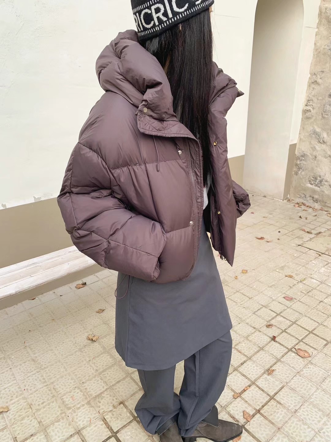 OWL韓國代購女士新品人氣職業推薦休閑時尚真品24秋夏短款棉服鴨OWL短款棉服