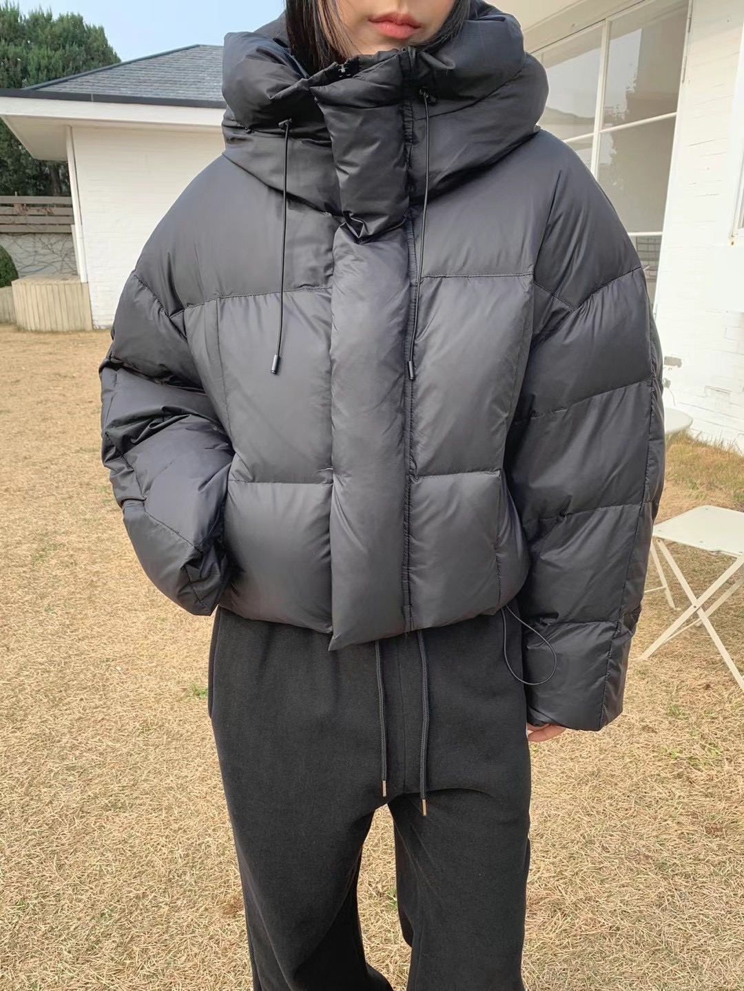 OWL韓國代購女士新品人氣職業推薦休閑時尚真品24秋夏短款棉服鴨OWL短款棉服圖色3