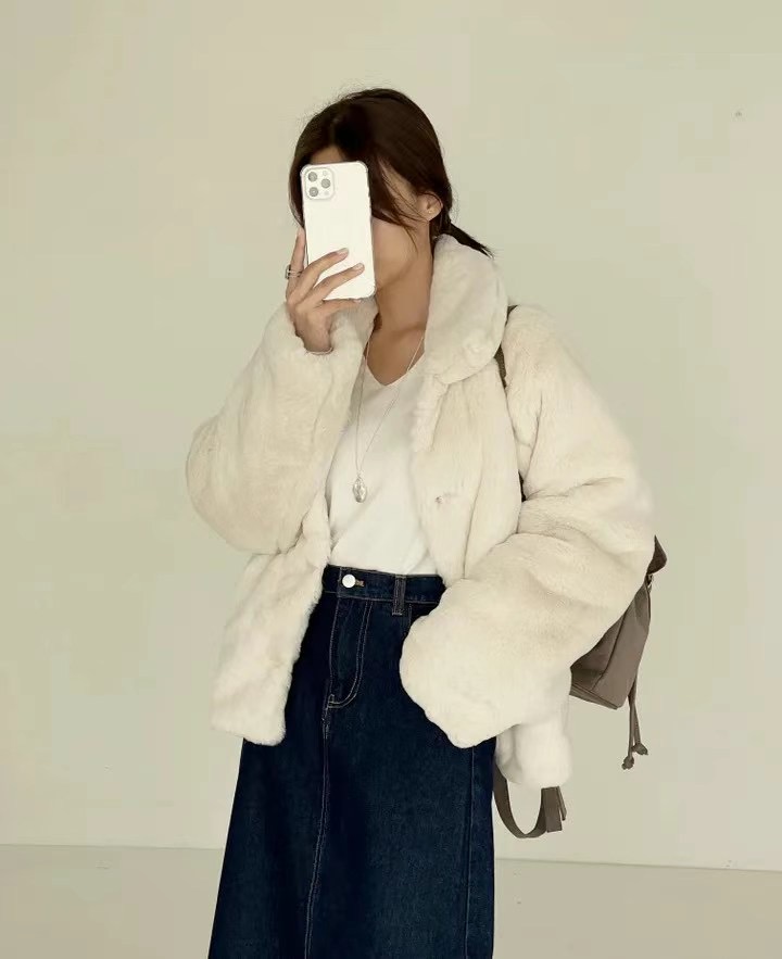 SOUFFLE韓國直郵女士新款24秋夏真品休閑熱賣職業短款大衣雙面SOUFFLE短款大衣