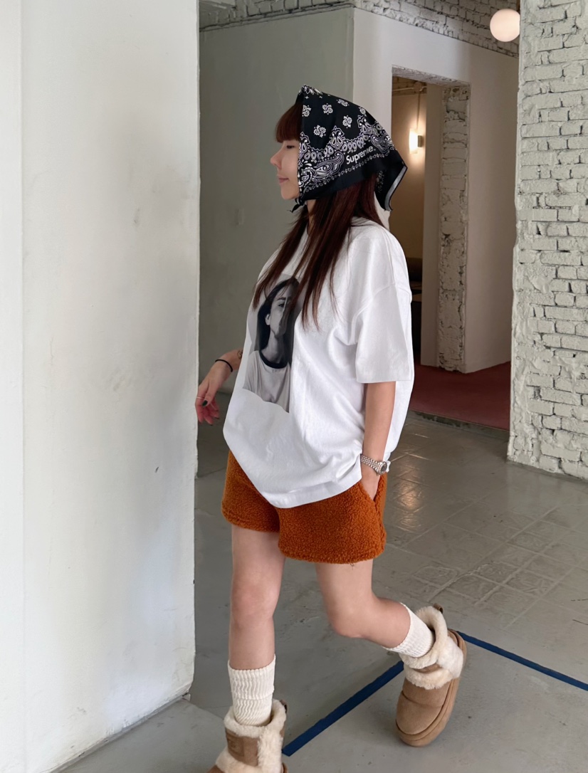 BYRING直郵韓國代購女裝新款休閑時尚推薦人氣職業短褲拉絨BYRING短褲