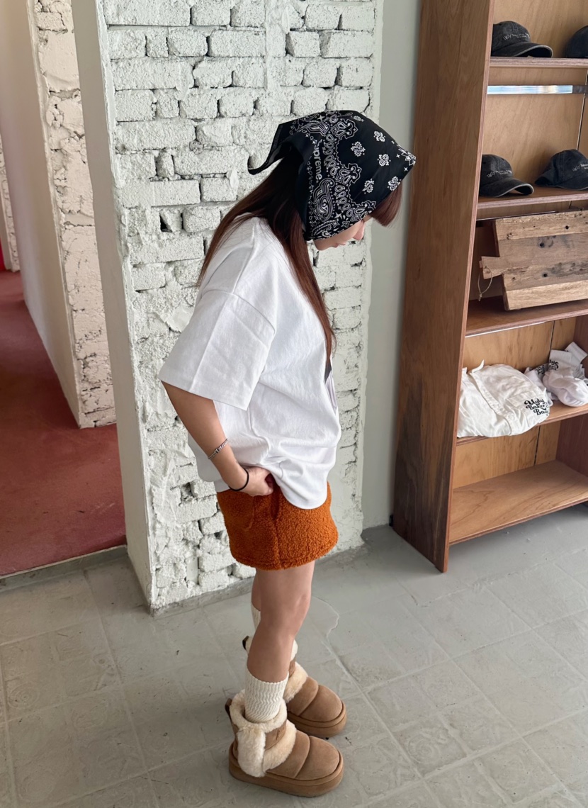 BYRING直郵韓國代購女裝新款休閑時尚推薦人氣職業短褲拉絨BYRING短褲