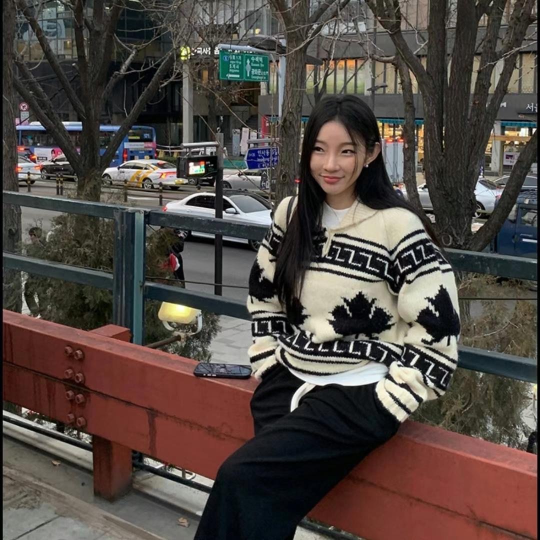 SPRING直郵韓國代購女裝新品真品24秋冬熱賣時尚推薦針織衫SPRING針織衫