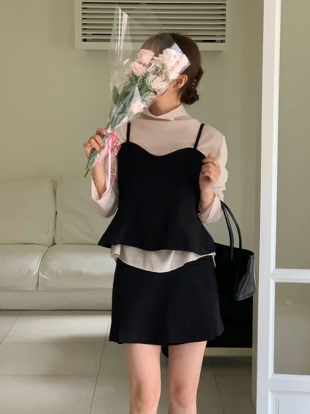LIKE WATER直郵韓國代購女裝新品時尚推薦人氣休閑吊帶背心LIKE WATER吊帶/背心