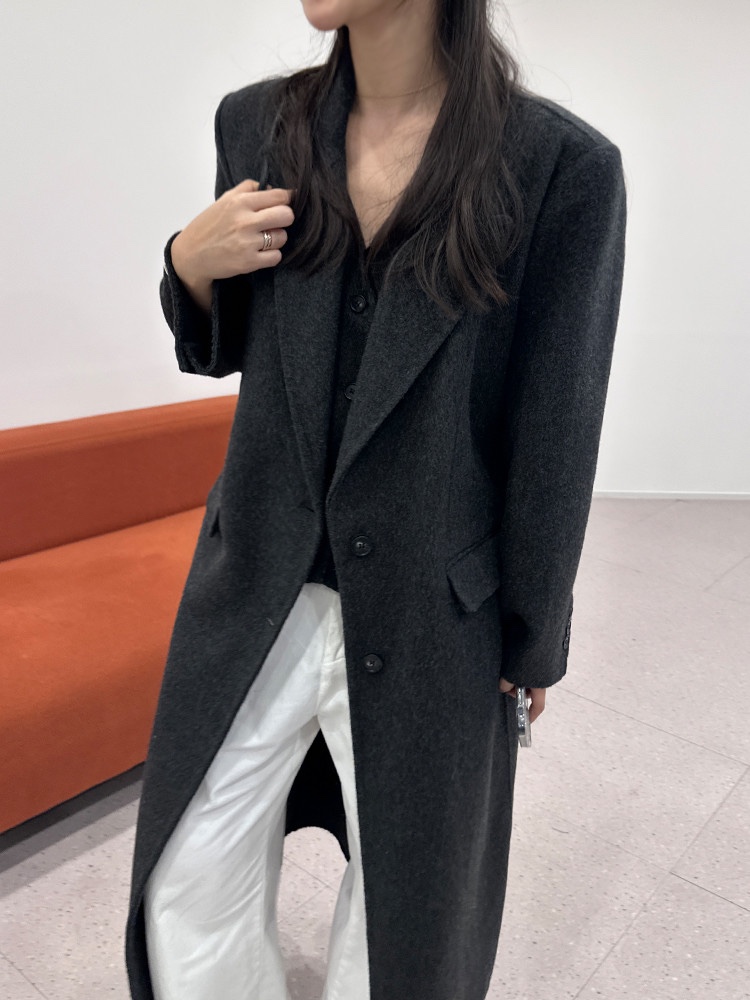 BONHEUR直郵韓國代購女裝新品推薦職業真品人氣中長款大衣手工BONHEUR-2件起中長款大衣