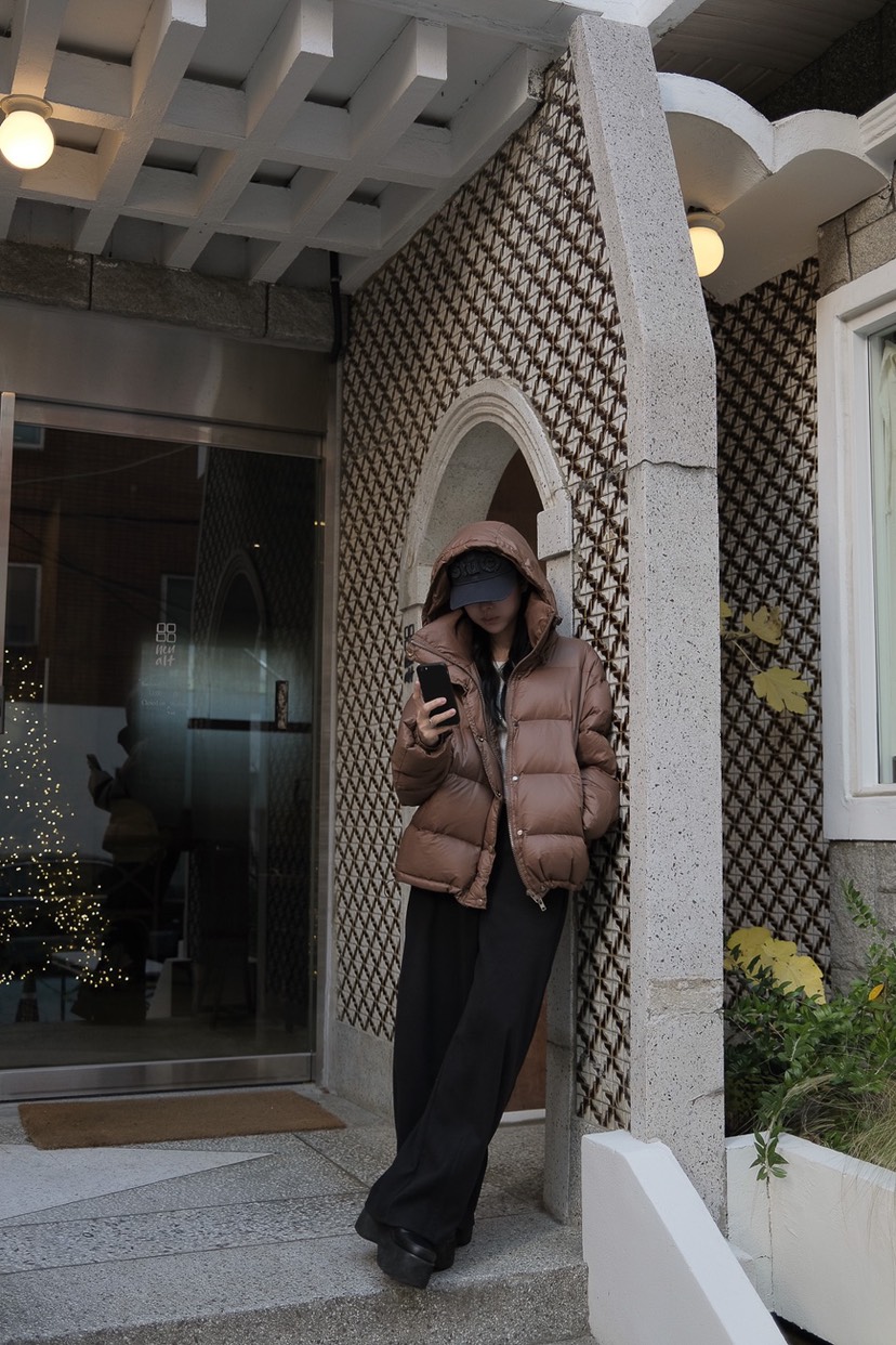 BONHEUR直郵韓國代購女裝新品24秋冬休閑短款羽絨服填充鴨絨BONHEUR-2件起短款羽絨服
