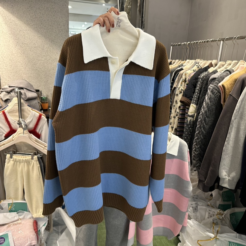 AMOEBA直郵韓國代購女裝新款熱賣職業人氣真品休閑時尚長袖T恤AMOEBA長袖T恤圖色1