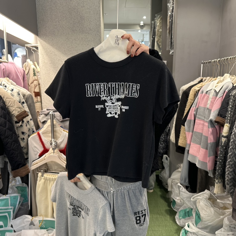 AMOEBA韓國直郵東大門實拍女裝新品推薦熱賣職業時尚人氣T恤AMOEBAT恤圖色3