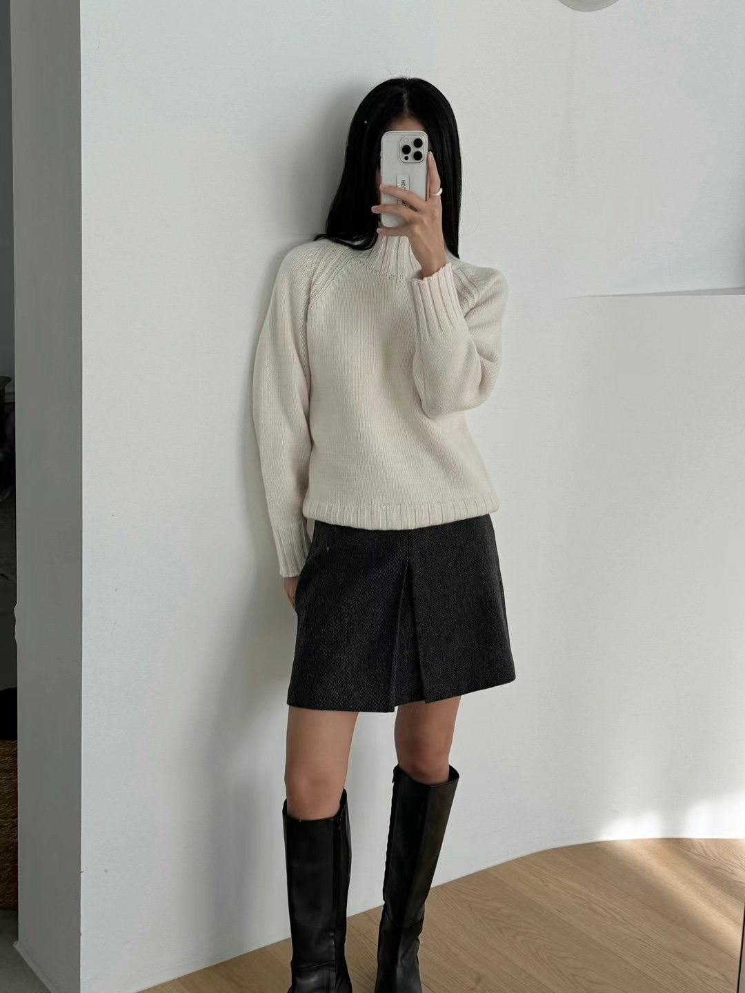 ONE AND直郵韓國代購女裝新款真品人氣休閑24秋冬時尚毛衣ONE AND毛衣