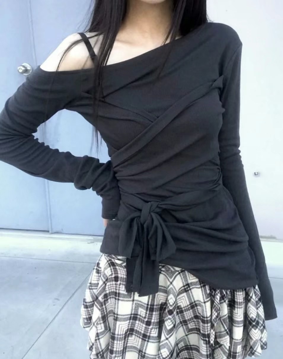 BY RANI-ot韓國直郵東大門代購女裝新品時尚推薦職業長袖T恤BY RANI-ot長袖T恤