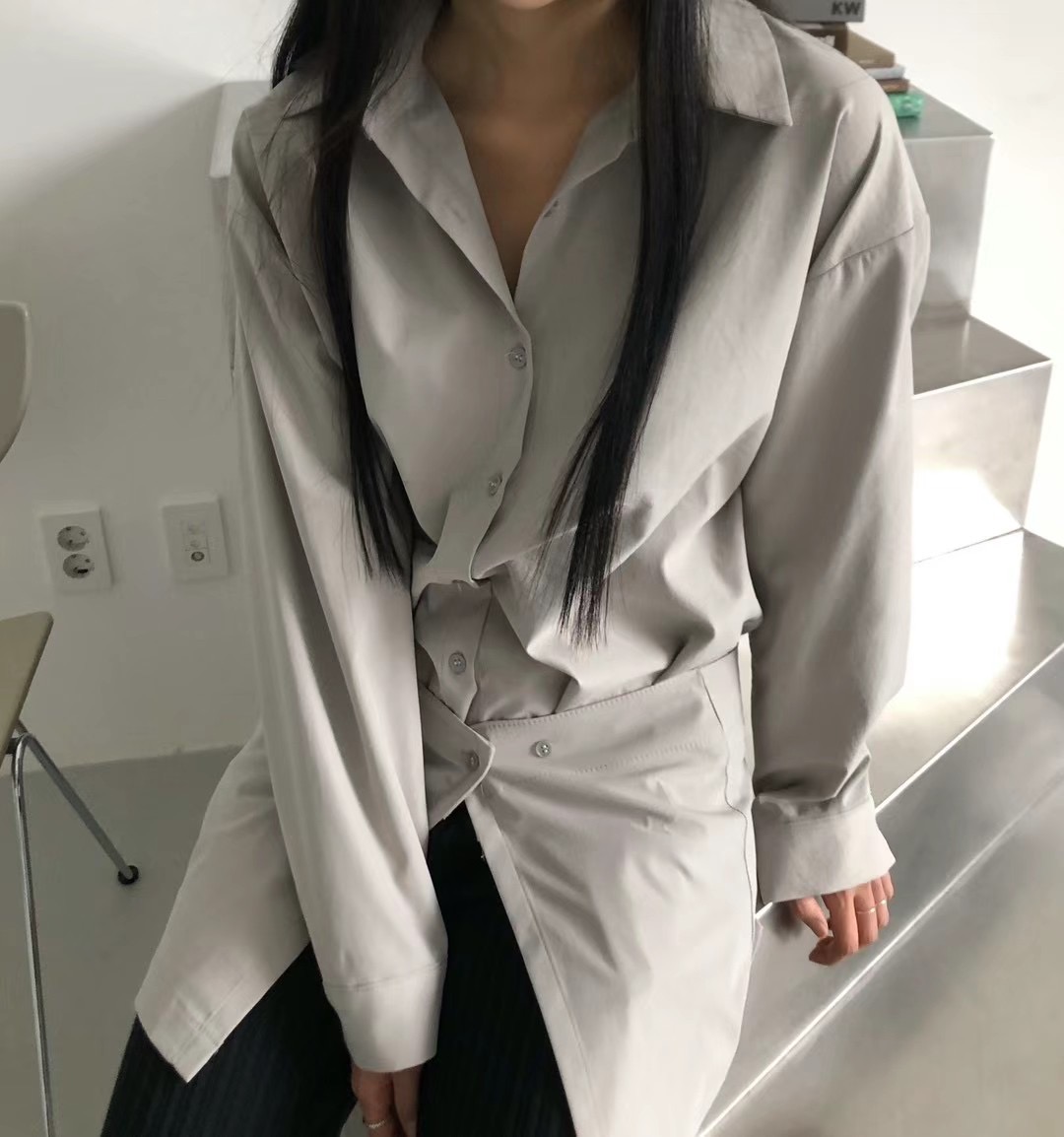 BY RANI-ot韓國直郵女裝新款職業24秋冬推薦時尚襯衫蕾絲衫BY RANI-ot襯衫/蕾絲衫