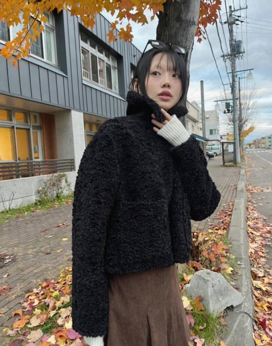 STREET直郵韓國代購女裝新品職業推薦熱賣真品時尚短款大衣STREET短款大衣
