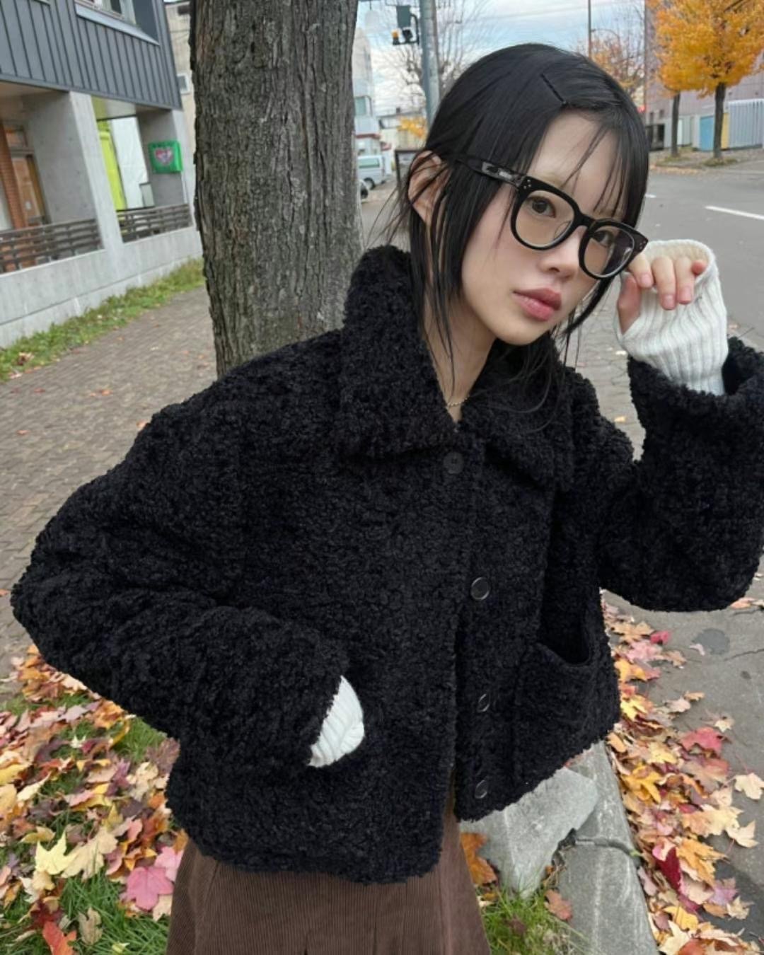 STREET直郵韓國代購女裝新品職業推薦熱賣真品時尚短款大衣STREET短款大衣
