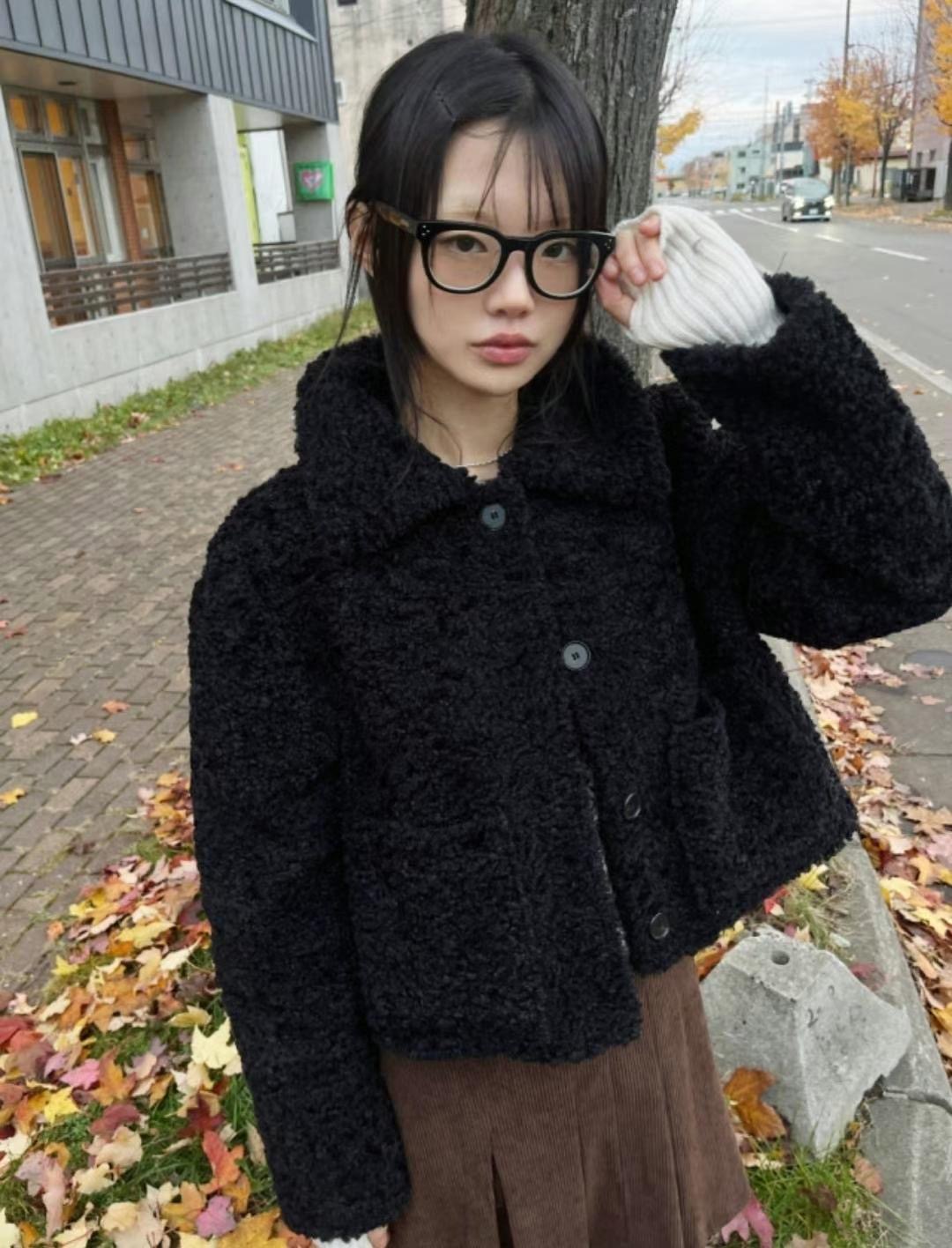STREET直郵韓國代購女裝新品職業推薦熱賣真品時尚短款大衣STREET短款大衣