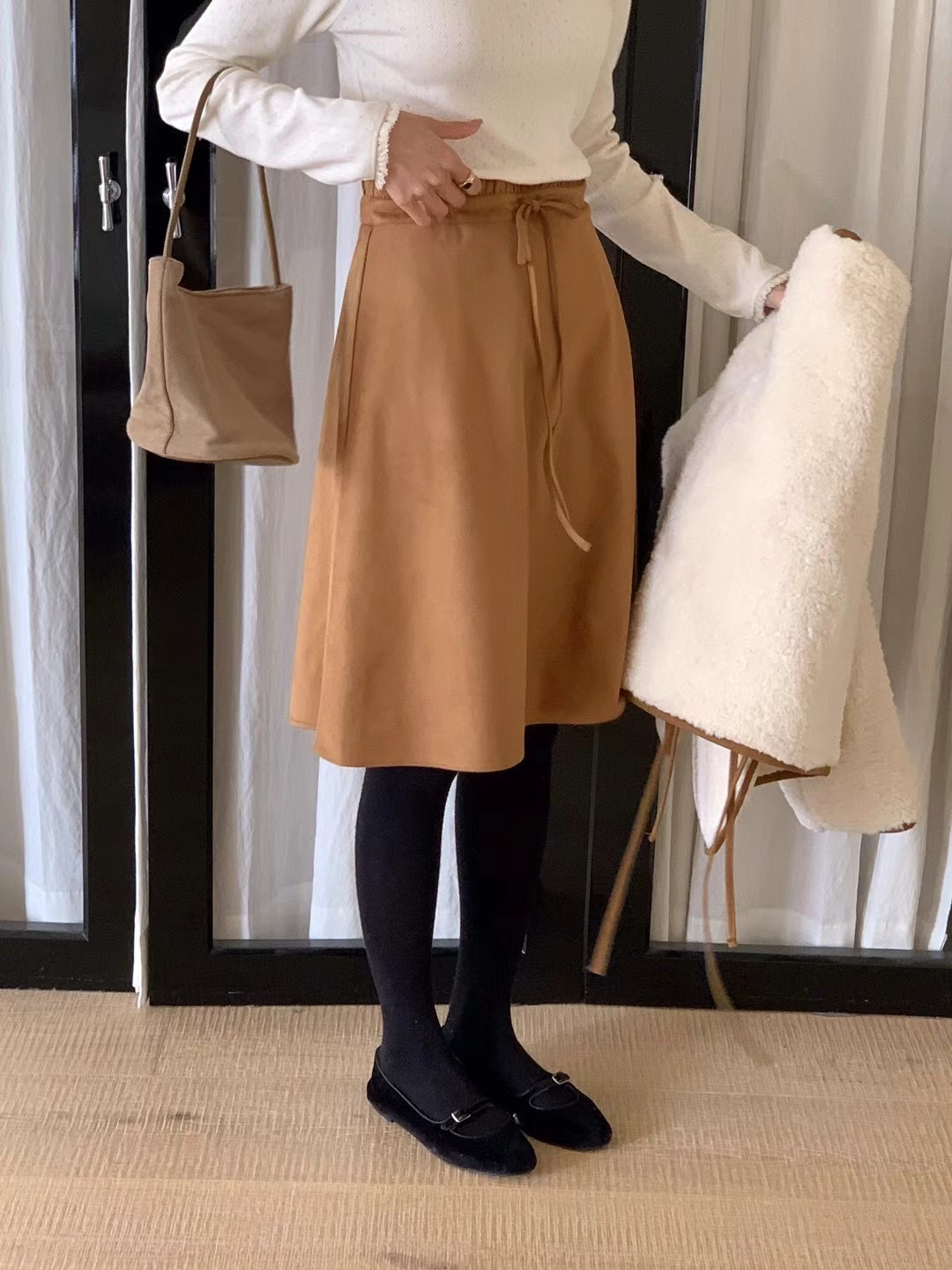 JUILLYSTYLE直郵韓國代購女裝新款24秋冬真品人氣半身裙中短裙JUILLYSTYLE半身裙/中短裙