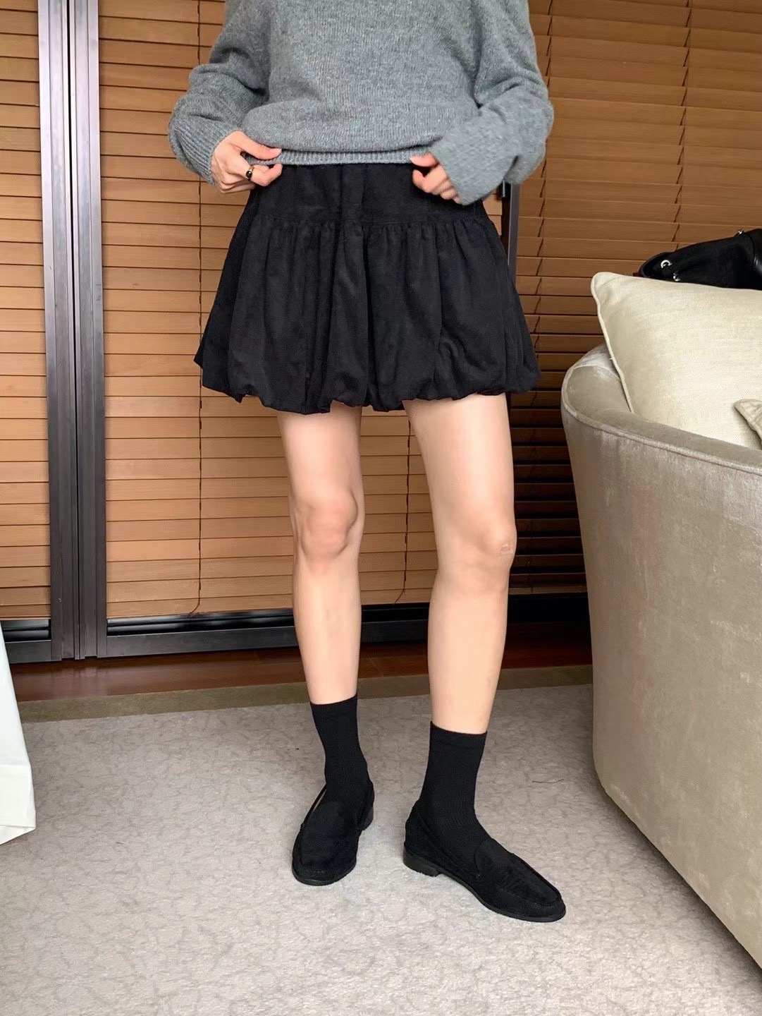 JUILLYSTYLE韓國直郵女裝新品熱賣休閑推薦24秋冬時尚人氣短裙JUILLYSTYLE短裙圖色2