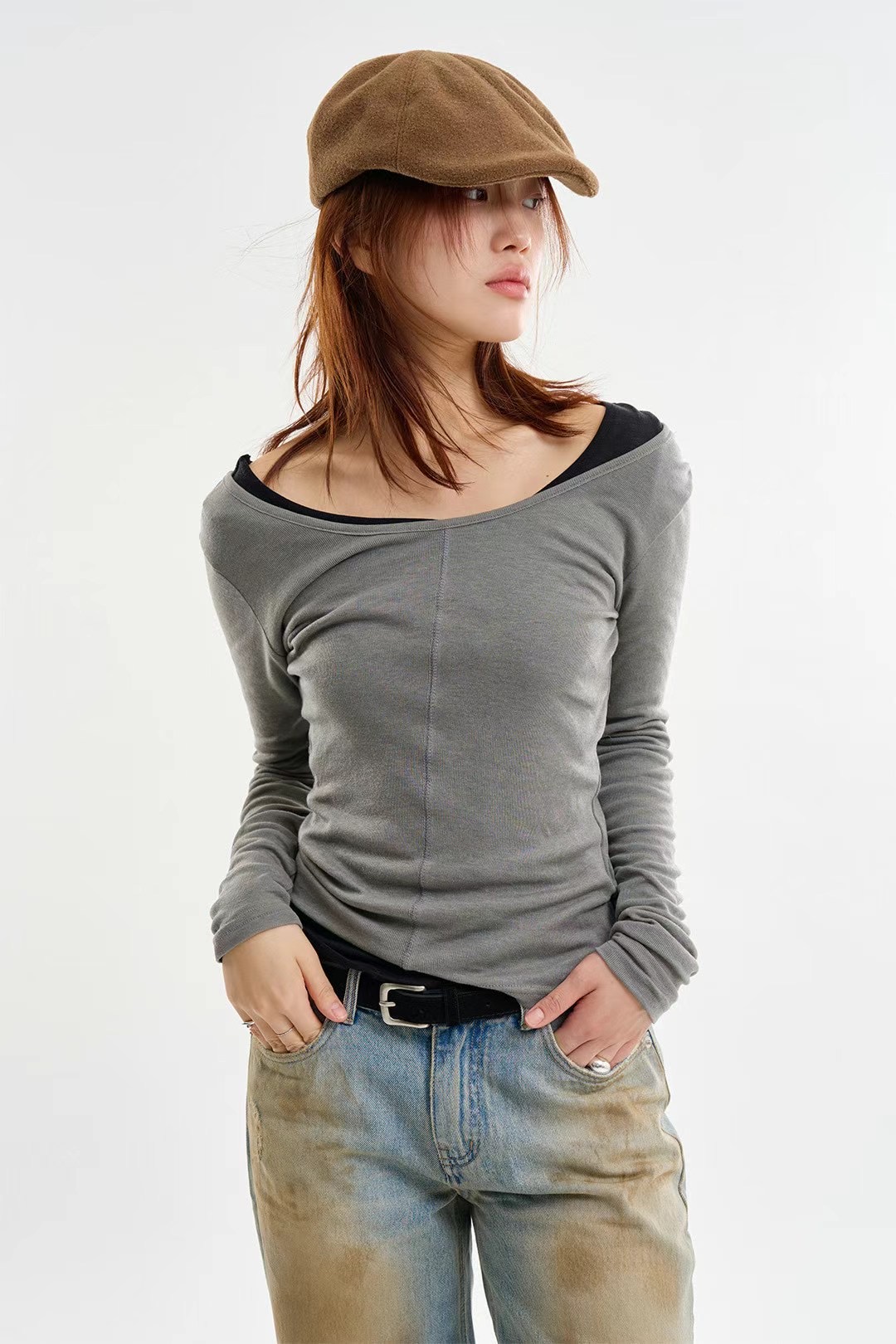 BY RANI-ot韓國直郵東大門代購女裝新品推薦職業真品長袖T恤BY RANI-ot長袖T恤