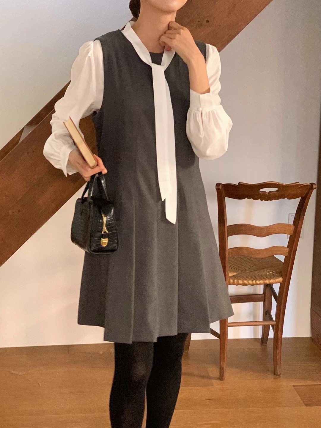 JUILLYSTYLE韓國直郵東大門實拍女裝新品休閑24秋冬推薦連衣裙JUILLYSTYLE連衣裙