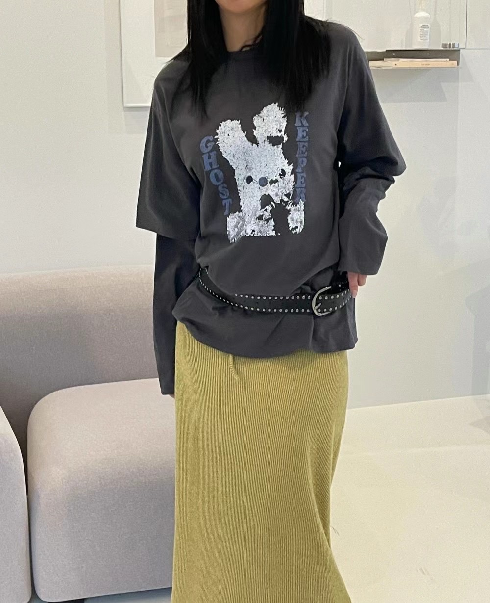 BY RANI-ot韓國直郵東大門代購女裝新款休閑時尚24秋冬長袖T恤BY RANI-ot長袖T恤