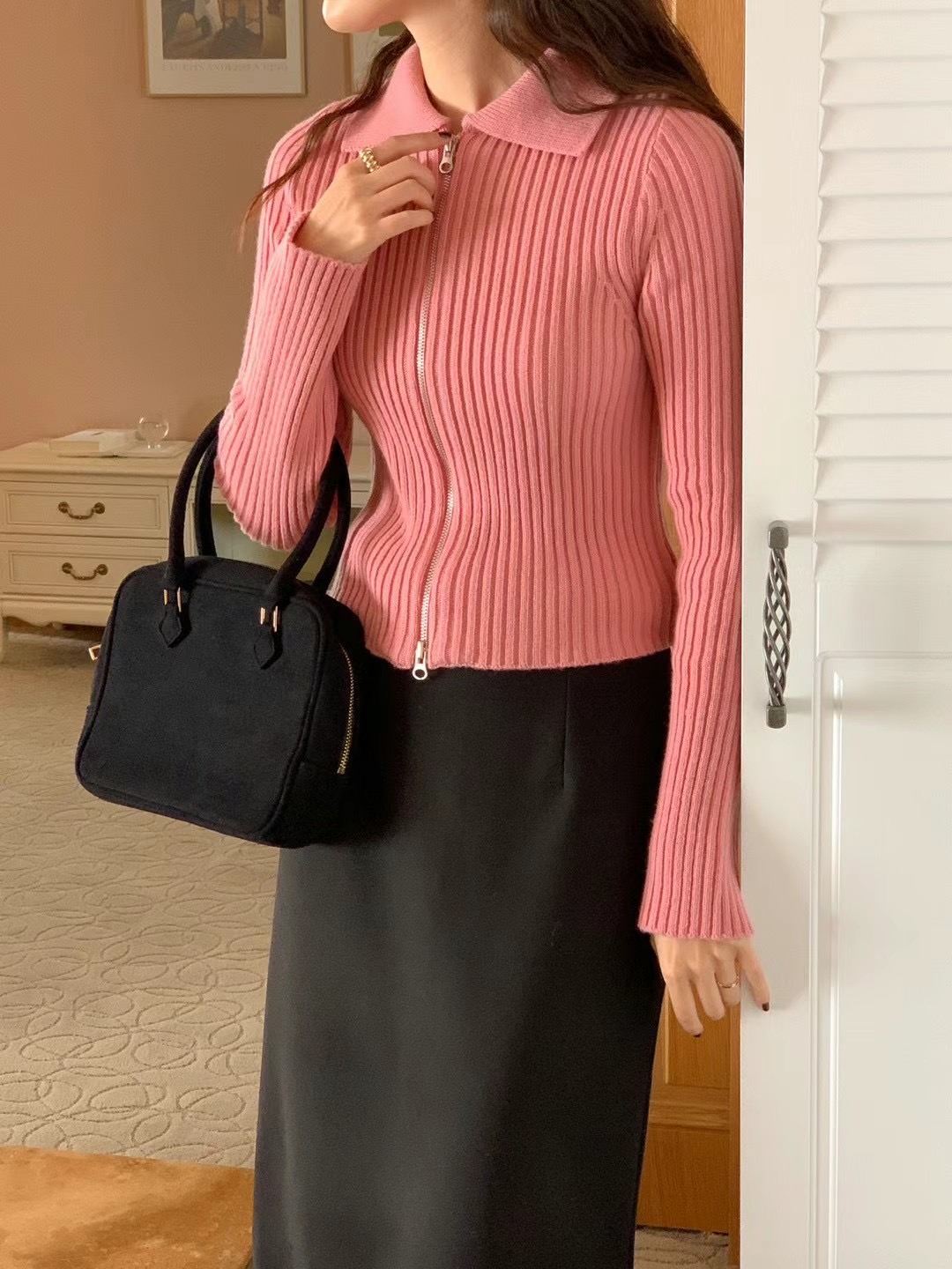 JUILLYSTYLE韓國直郵東大門代購女裝新品休閑熱賣時尚針織衫JUILLYSTYLE針織衫