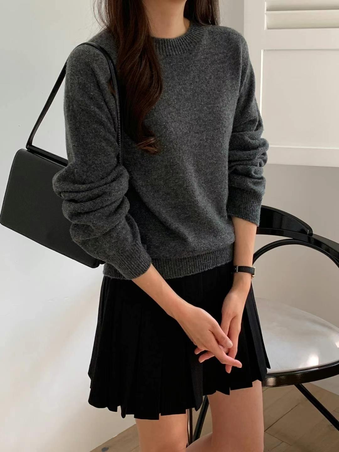 DE FOND韓國直郵東大門實拍女裝新款休閑職業真品人氣針織衫DE FOND針織衫