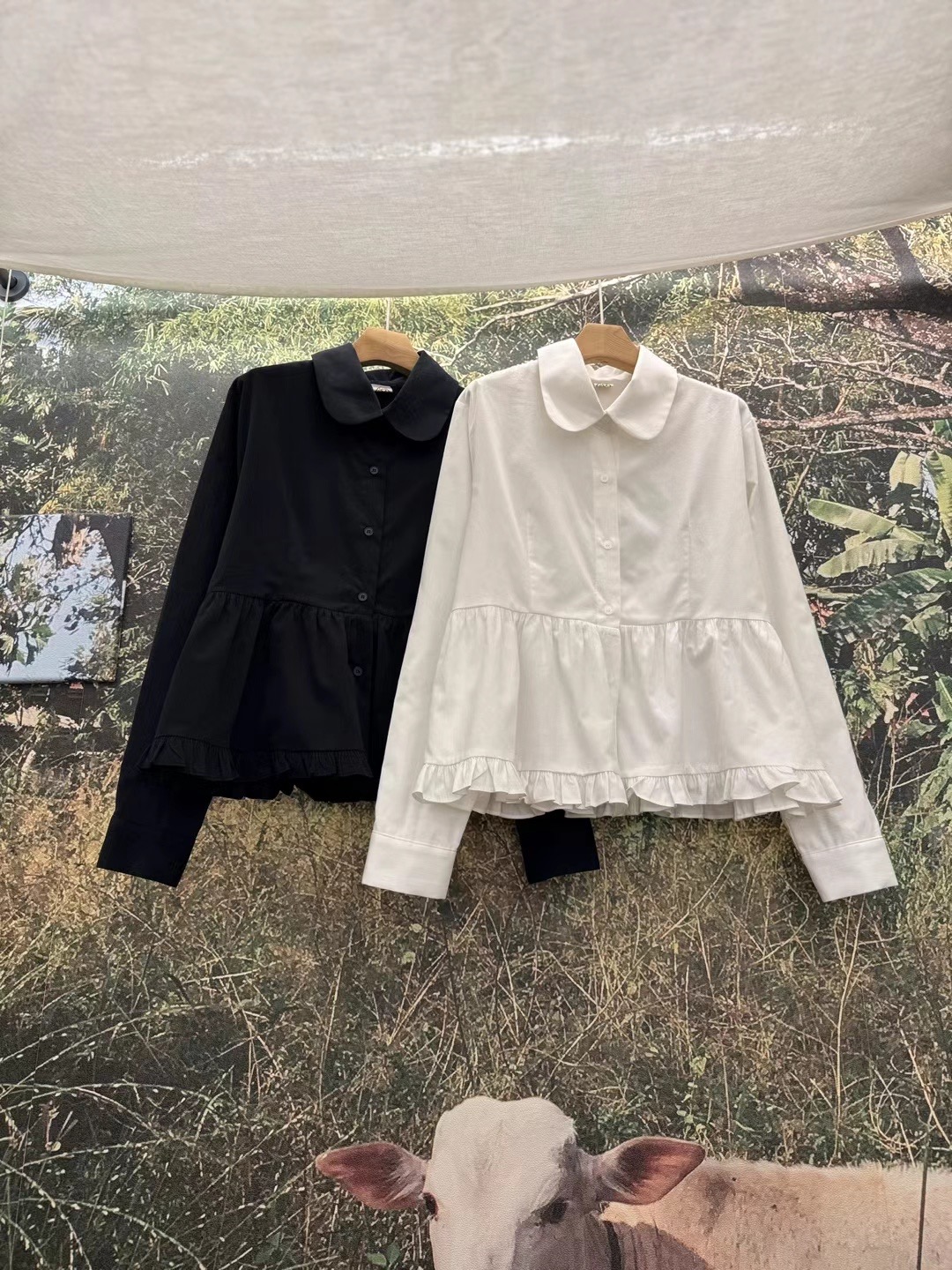 LIVING/CO-씨오-T韓國直郵女裝新款職業熱賣24秋冬襯衫蕾絲衫CO CO/LIVING襯衫/蕾絲衫