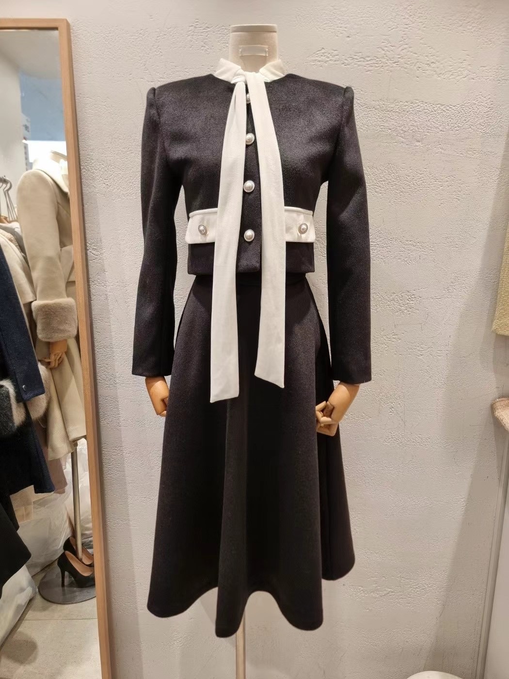 Ruhot直郵韓國代購女裝新品24秋冬人氣真品熱賣推薦時尚長裙Ruhot長裙