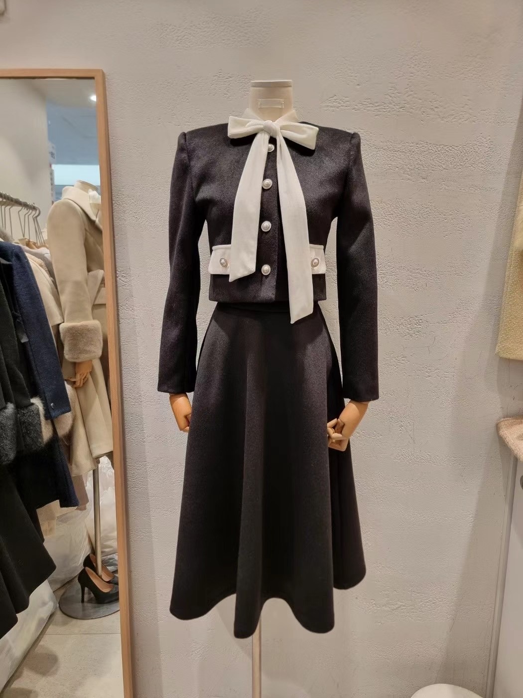 Ruhot直郵韓國代購女裝新品24秋冬人氣真品熱賣推薦時尚長裙Ruhot長裙