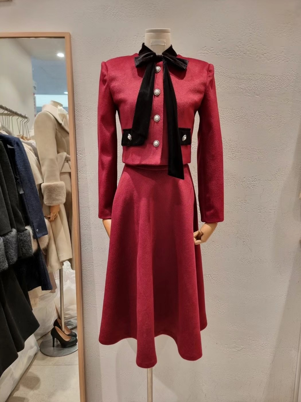 Ruhot直郵韓國代購女裝新品24秋冬人氣真品熱賣推薦時尚長裙Ruhot長裙
