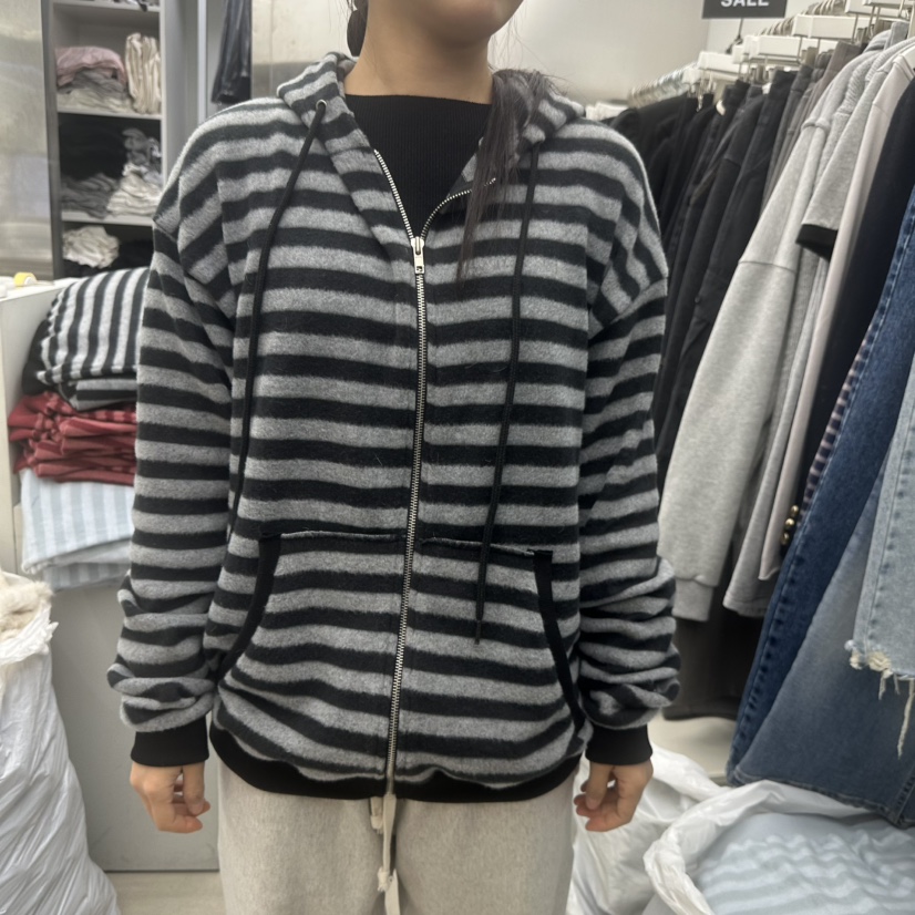 NEUTER東大門實拍女裝新款真品時尚24秋夏熱賣衛衣拉鏈兜帽NEUTER衛衣圖色2
