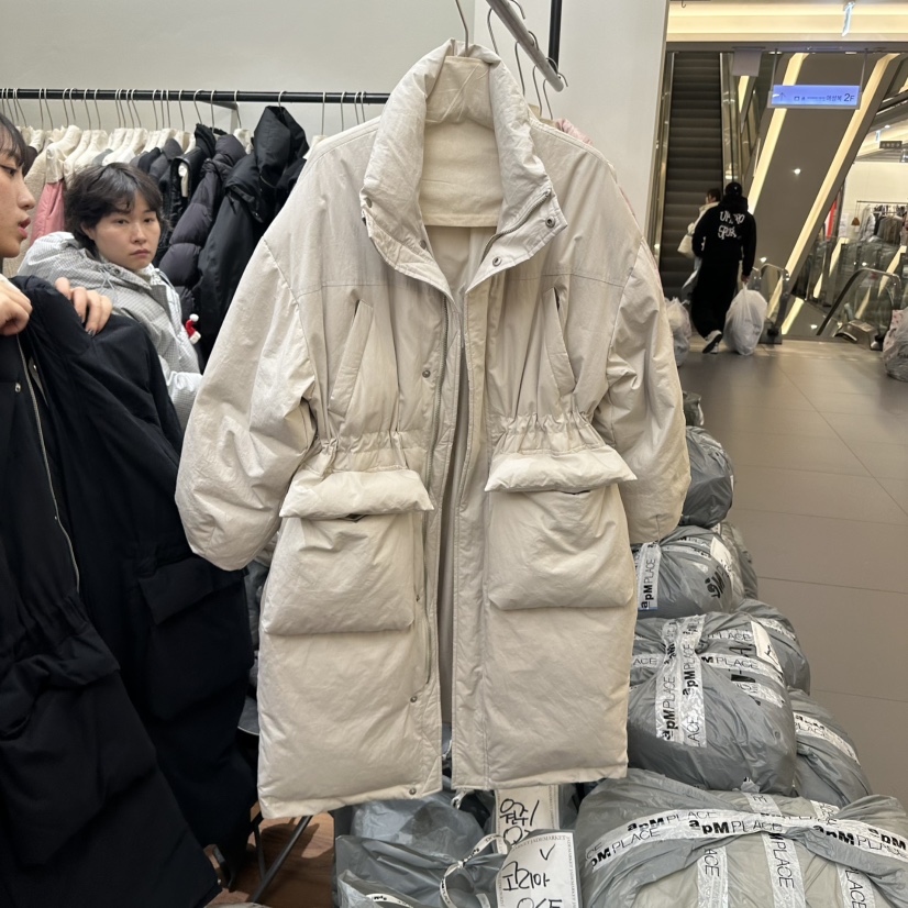 JADE MARKET東大門代購女裝新款時尚真品人氣長款羽絨服鴨絨JADE MARKET長款羽絨服