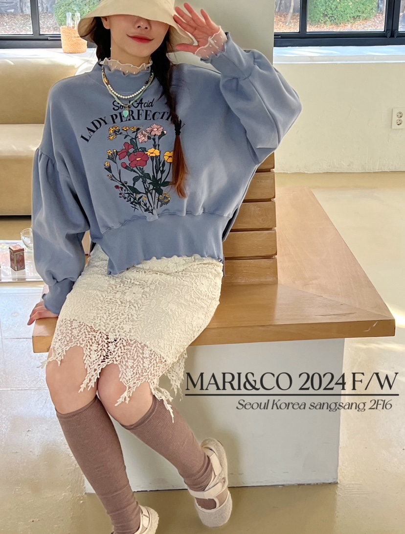 MARI CO東大門代購女裝新品職業24秋夏推薦時尚休閑衛衣加絨ARANCIA衛衣
