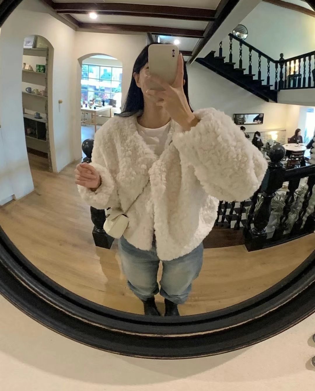GLOSSY東大門實拍女士新品推薦人氣時尚24秋夏熱賣夾克毛皮GLOSSY夾克