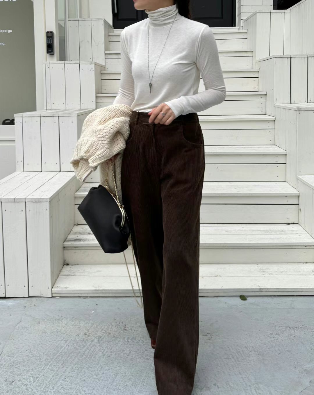 GLOSSY東大門代購女裝新款推薦24秋夏人氣休閑真品職業休閑褲GLOSSY休閑褲