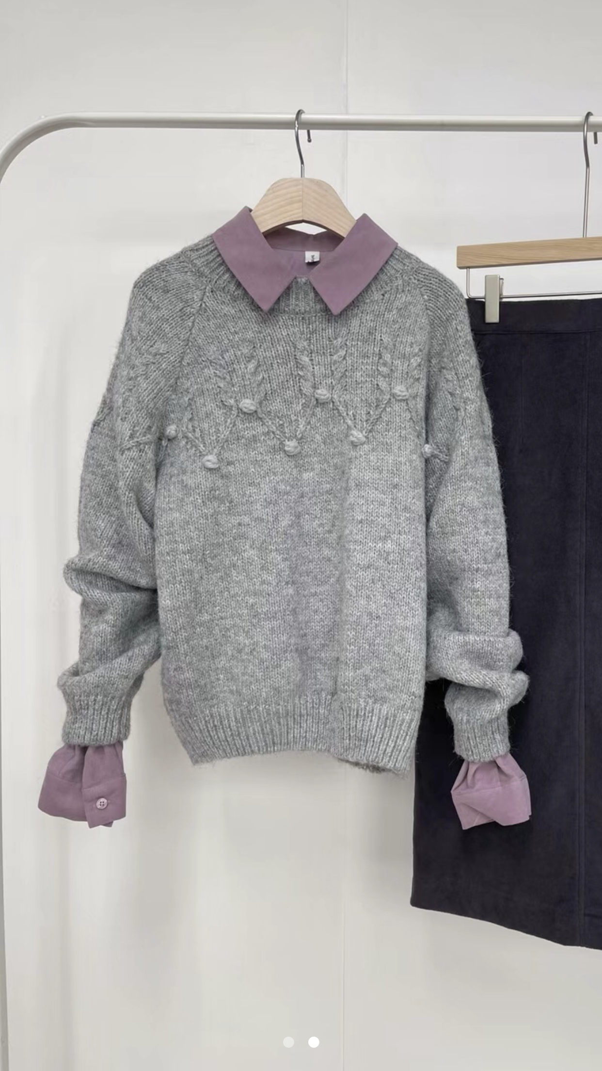 버터플라이東大門直郵女裝新品熱賣人氣時尚24秋夏休閑毛衣버터플라이毛衣圖色2