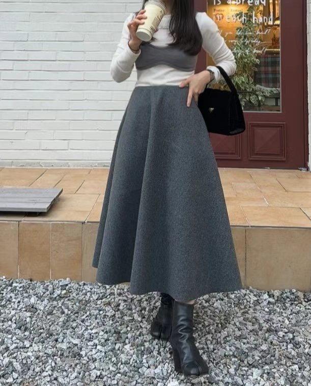 GLOSSY韓國直郵女士新品職業休閑24秋夏真品熱賣半身裙中短裙GLOSSY半身裙/中短裙圖色2