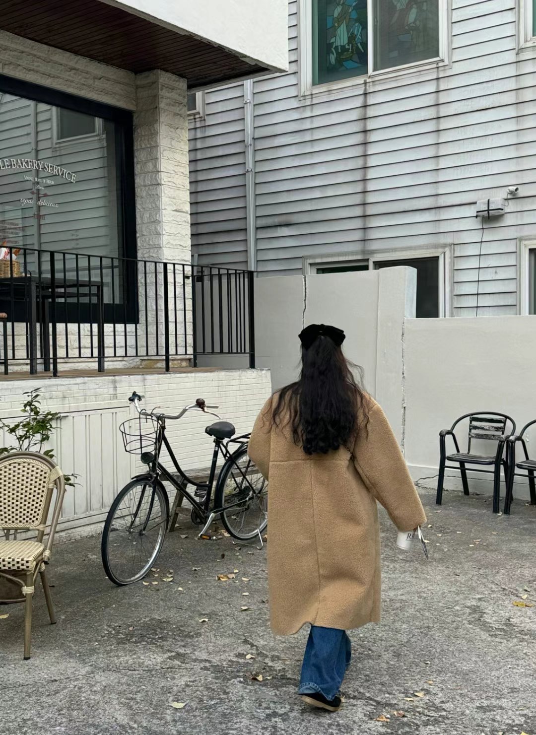 GLOSSY韓國代購女裝新品推薦職業時尚熱賣人氣休閑中長款大衣GLOSSY中長款大衣
