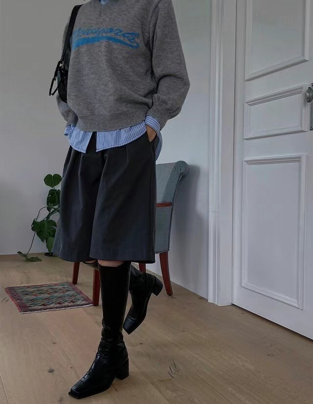GLOSSY韓國代購女裝新品職業時尚真品熱賣推薦休閑24秋夏短褲GLOSSY短褲