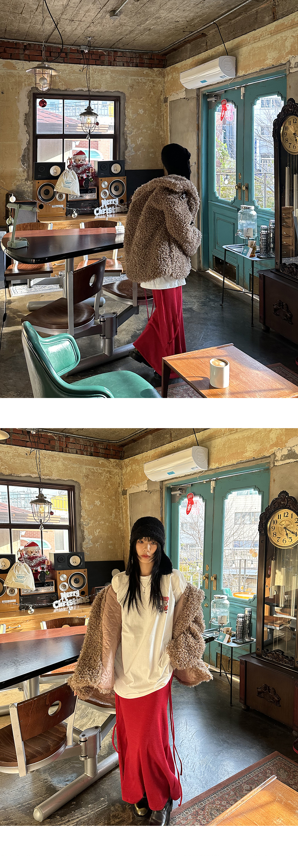 PEETS韓國直郵女士新款24秋夏人氣真品職業休閑短款大衣毛皮PEETS短款大衣