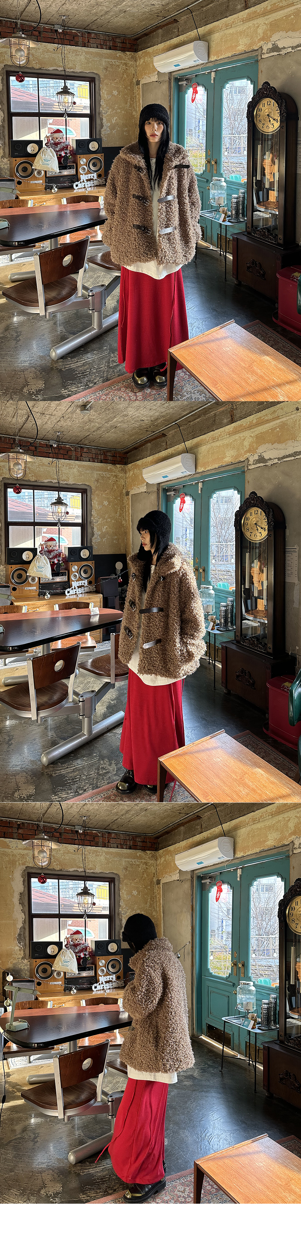 PEETS韓國直郵女士新款24秋夏人氣真品職業休閑短款大衣毛皮PEETS短款大衣