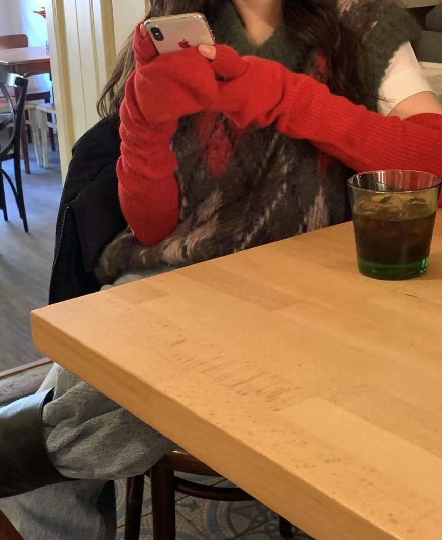 love us u/OBJET東大門代購女士新品真品熱賣24秋夏手套浣熊love us u/OBJET手套圖色2