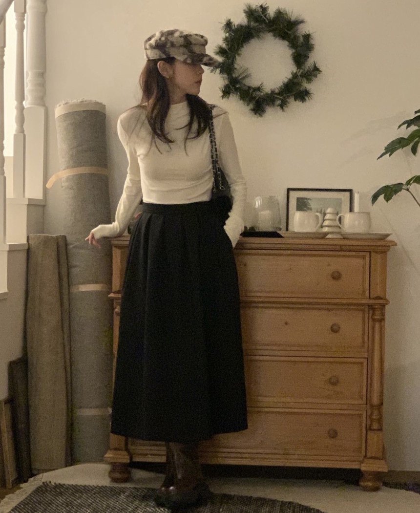 love us u/OBJET東大門代購女裝新品人氣真品半身裙中短裙love us u/OBJET半身裙/中短裙