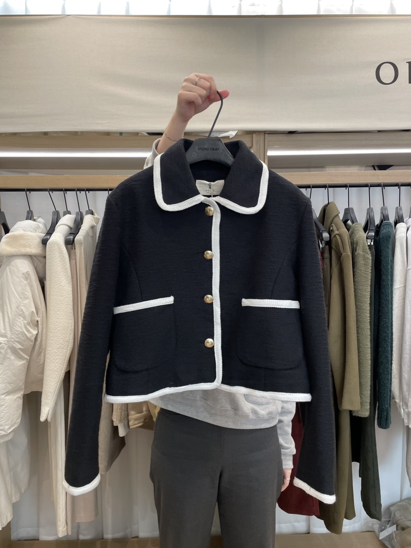 love us u/OBJET東大門實拍女士新款職業24秋夏夾克花呢love us u/OBJET夾克圖色1