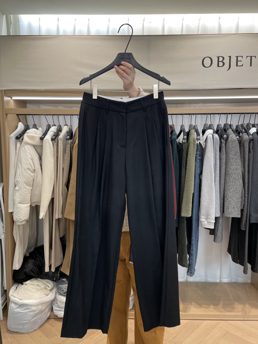 love us u/OBJET韓國直郵女士新款人氣休閑職業24秋夏休閑褲love us u/OBJET休閑褲圖色1