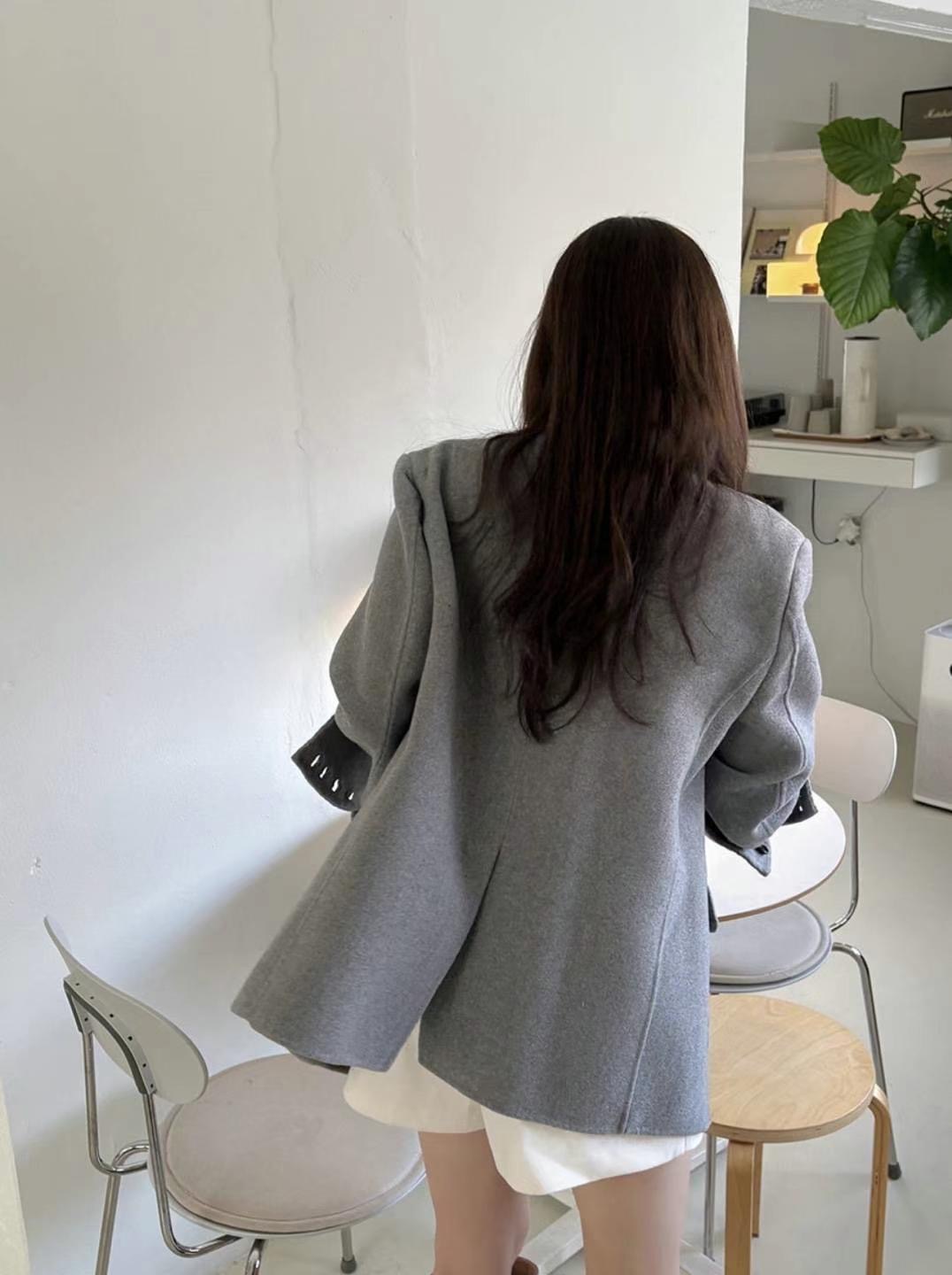 OLZE-올제-T東大門代購女士新品24秋夏人氣熱賣真品短款大衣OLZE-올제-T短款大衣